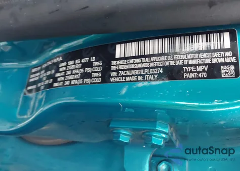 2020 Jeep Renegade Latitude Fwd из США, поврежденный, VIN ZACNJABB1LPL03274